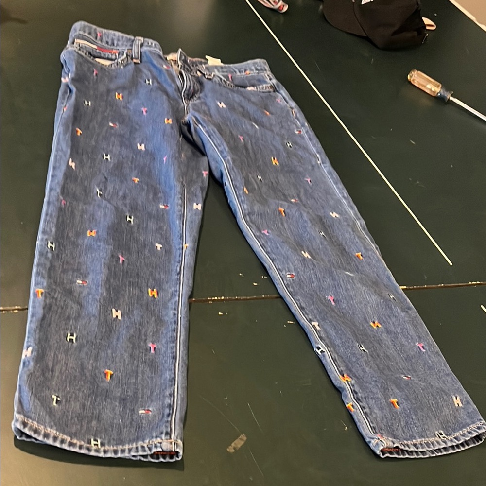 Tommy Hilfiger 
 Denim Jeans with Multicolor Letters